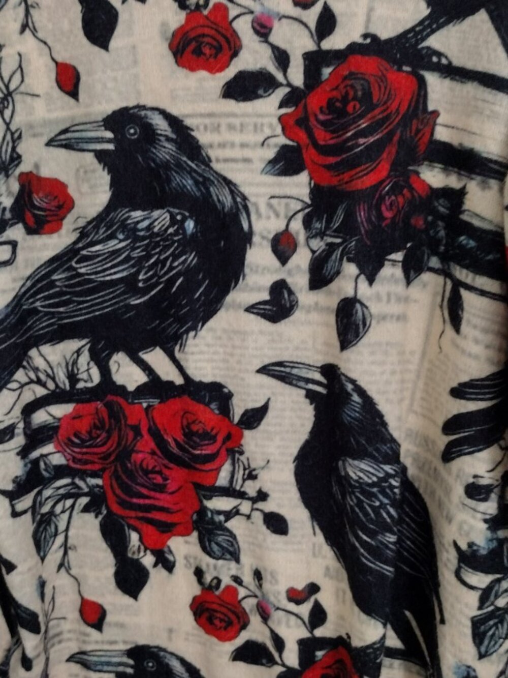 Raven & Rose Print Sweater Top Women's Medium 100% Polyester Soft Cozy - Picture 6 of 9